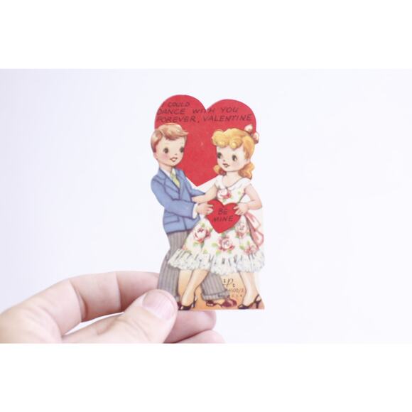 Dancing Couple, I Could Dance Forever With You, Valentine's Card, USED, Folding - Picture 1 of 2